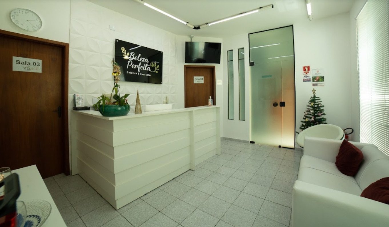 Recepção da clínica Beleza Perfeita em Sorocaba